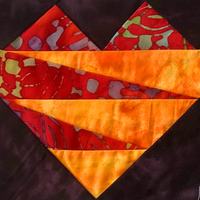 U FINISH IT - Batik Paper-Pieced Hearts - Set of 3