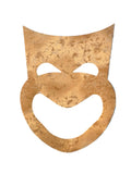 Fused Applique "Comedy" Mask - Black Metallic