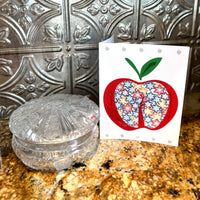 Jewish New Years Greeting Card - Apple With Stars