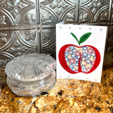 Jewish New Years Greeting Card - Apple With Stars