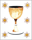 Jewish New Years Greeting Card - Golden Goblet