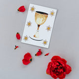 Jewish New Years Greeting Card - Golden Goblet