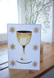 Jewish New Years Greeting Card - Golden Goblet