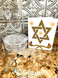 Jewish New Years Greeting Card - Star with Shofarim