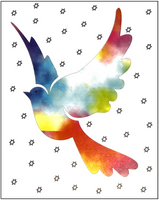 Jewish New Years Greeting Card - Watercolor Dove