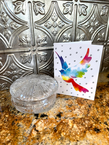Jewish New Years Greeting Card - Watercolor Dove