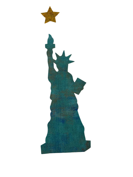 Fused Applique Statue of Liberty - Patina (Weathered) Green – Fay's ...