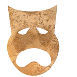 Fused Applique "Tragedy" Mask - Black Metallic