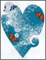 Mother's Day Greeting Card - Blue Heart