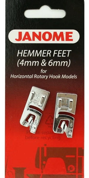 Janome Hemmer Feet 4mm & 6mm    #200326001