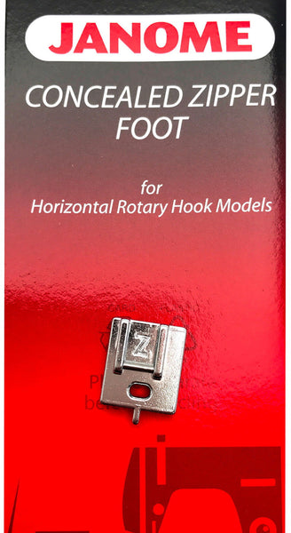 Janome Concealed Zipper Foot For Horizontal Rotary Machines    #200333001 - 1 LEFT!