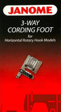 Janome 3-Way Cording Foot   #200345006 - 5 LEFT!