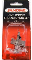 Janome Free Motion Couching Foot Set for MC Embroidery High Shank Machines   #202110006