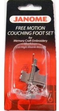 Janome Free Motion Couching Foot Set for MC Embroidery High Shank Machines   #202110006