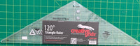 120-Degree Triangle Quilt Ruler 6-1/2in x 21-1/2in