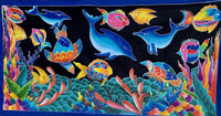 Bali Batik Panel/Sarong - Fish - 76"W x 40"L