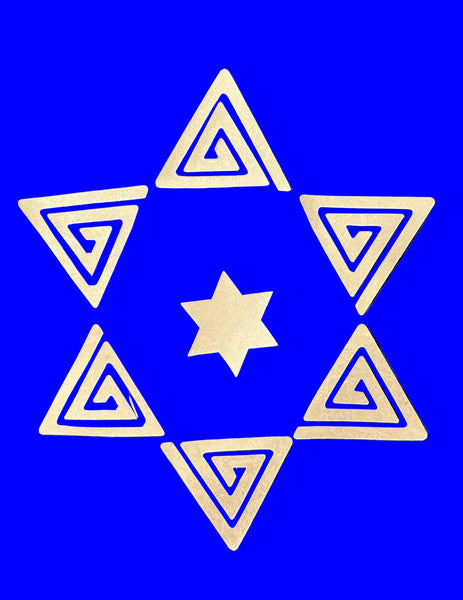 David Triangle Spiral Triangle Star of David - 2 LEFT – Fay's Design Studio & Fay ...
