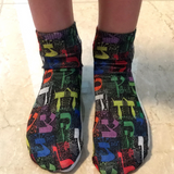 Socks with Hebrew Letters (Black)
