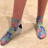Socks with Hebrew Letters (White)