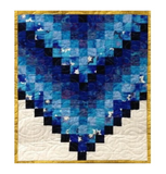 Quilted Jubilant Star Bargello Wall Hanging (Blue)