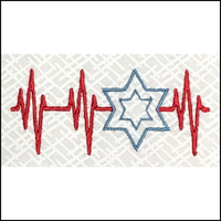 Jewish Heartbeat Machine Embroidery