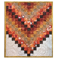 Quilted Jubilant Star Bargello Wall Hanging (Copper)