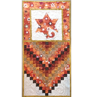 Quilted Jubilant Star Bargello Wall Hanging (Copper)