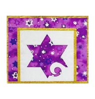 Quilted Jubilant Star Bargello Wall Hanging (Purple)