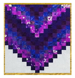 Quilted Jubilant Star Bargello Wall Hanging (Purple)