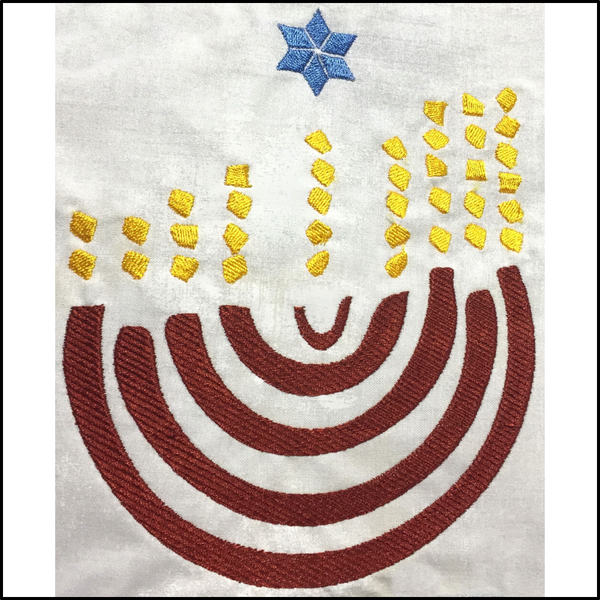 Menorah In Motion Machine Embroidery
