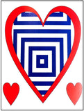 Valentine's Day Greeting Card - Optical Illusion Heart