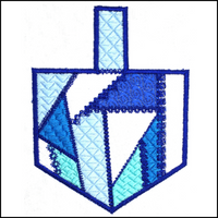Patchwork Dreidel Machine Embroidery