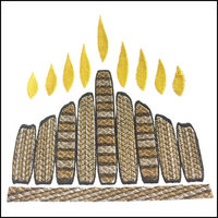 Rock Menorah Machine Embroidery