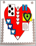 Valentine's Day Greeting Card - Swirls & Hearts
