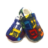 Baby Shoes  - Hebrew Letters (Navy)