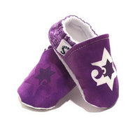 Baby Shoes - Modern Star of David (Purple)