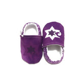 Baby Shoes - Modern Star of David (Purple)