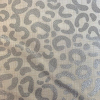 Silver Metallic Leopard Spots- 1-3/4 YDS