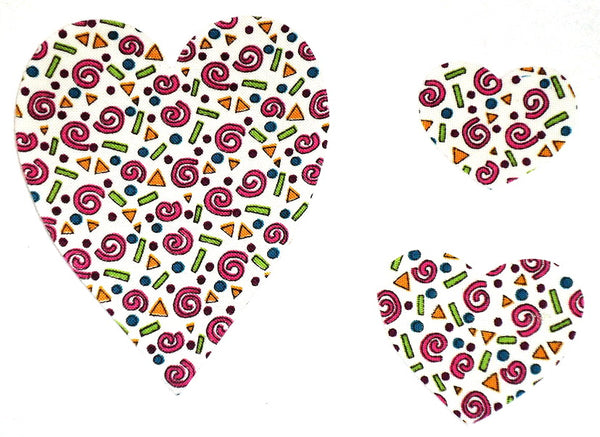 Applique Die-Cut Funky Shapes on White
