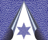 Jewish New Years Greeting Card - Blue Crackle