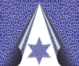 Jewish New Years Greeting Card - Blue Crackle