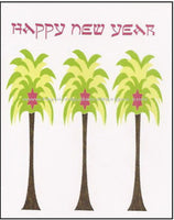 Jewish New Years Greeting Card - Palm Trees