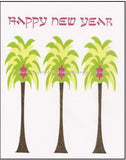 Jewish New Years Greeting Card - Palm Trees
