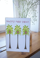 Jewish New Years Greeting Card - Palm Trees