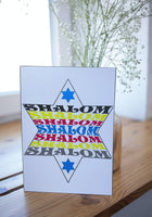 Jewish New Years Greeting Card - Shalom In Star