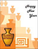 Jewish New Years Greeting Card - Urns