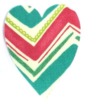 Fusible Applique Hearts - Stripes (50 Pk)
