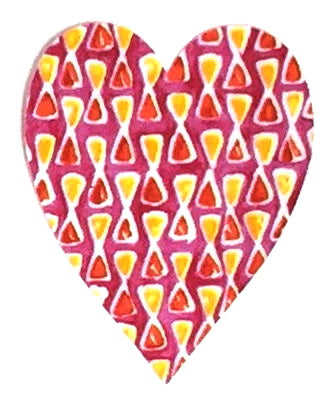 Fusible Applique Hearts - Pink & Yellow (50 Pk)
