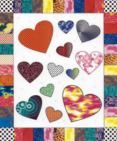 Birthday Greeting Card Quilt Themed - Hearts