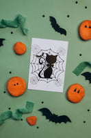 Halloween Greeting Card - Black Cat